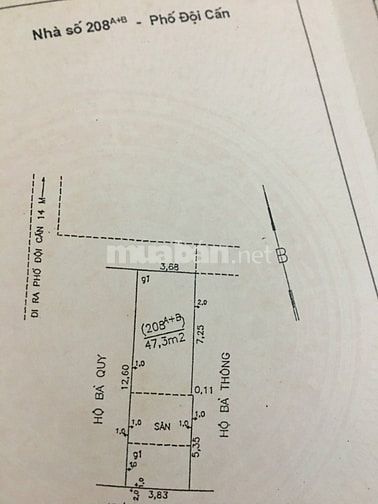 Bán nhà phố  Đội Cấn, Ba Đình, Hà Nội, Giá 6.9 tỷ