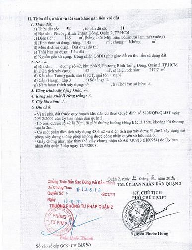 Cần bán nhà mặt tiền kinh doanh Quận 2