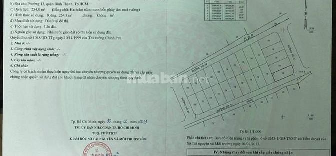 Đất biệt thự Bình Lợi, Góc 2Mặt tiền 10x25m.Giá 86tr/m thương lượng