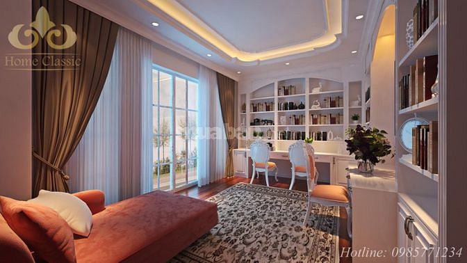 THIẾT KẾ NỘI THẤT BIỆT THỰ TÂN CỔ ĐIỂN – VINHOMES RIVERSIDE HOA SỮA