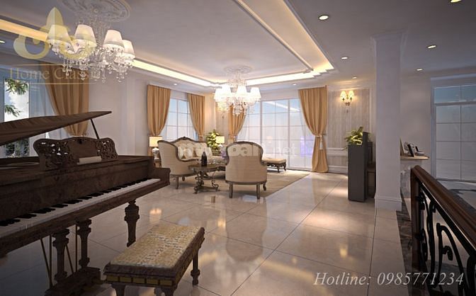 THIẾT KẾ NỘI THẤT BIỆT THỰ TÂN CỔ ĐIỂN – VINHOMES RIVERSIDE HOA SỮA