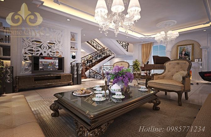 THIẾT KẾ NỘI THẤT BIỆT THỰ TÂN CỔ ĐIỂN – VINHOMES RIVERSIDE HOA SỮA