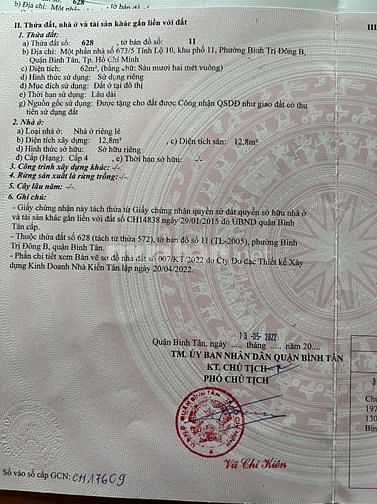 Chính chủ bán đất thổ cư hẻm xe hơi 673 Tình Lộ 10, P.Bình Trị Đông B