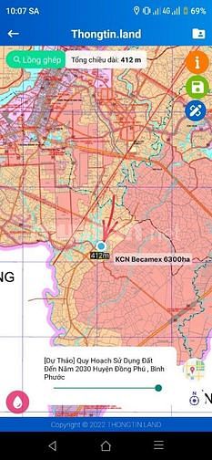 cần bán lô đất 1.000m2 sát KCN Becamex 
