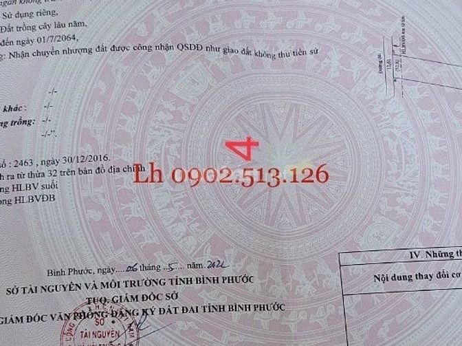 cần bán lô đất 1.000m2 sát KCN Becamex 