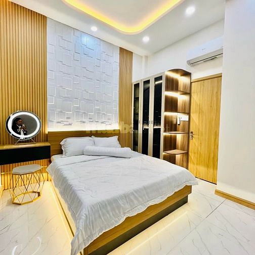 NHÀ MẶT TIỀN CÁCH AEON BÌNH TÂN 5P 5 TẦNG DT 4.5*14,6PN 7WC,SHR NỞ HẬU