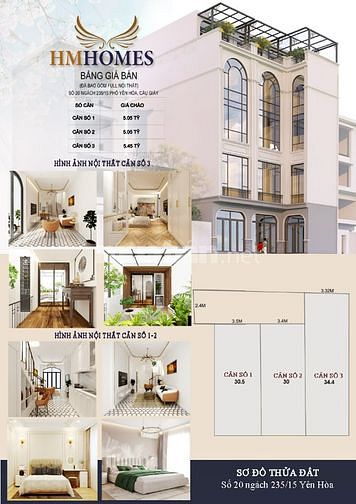 Bán nhà số 20 ngõ 235/15 phố Yên Hòa, Cầu Giấy, Hà Nội