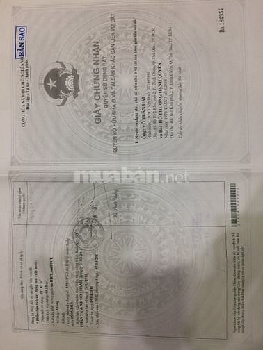 Bán nhà hẻm 242 Nguyễn Thiện Thuật, Phường 3, Quận 3, xe hơi đậu sân