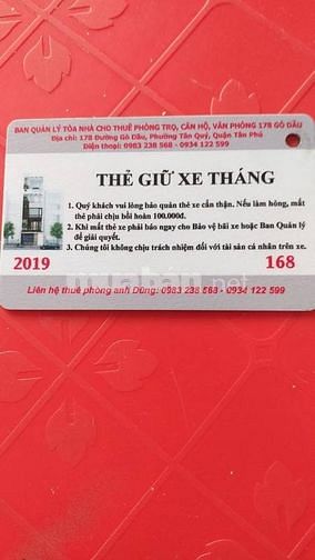 Cho thuê Phòng trọ 40m2 mặt tiền đường Gò Dầu, Tân Phú, có thang máy