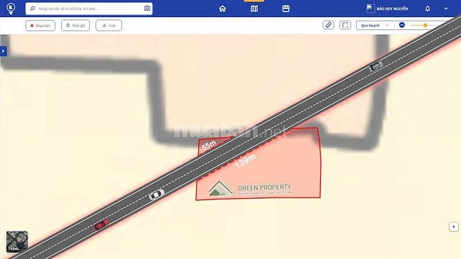 Đất Hòa Thắng 1,3 hecta chỉ 295k/m2 Mặt Tiền Liên Huyện 170m