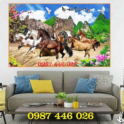 Tranh gạch men 3d ốp tường phòng khách đẹp HP24