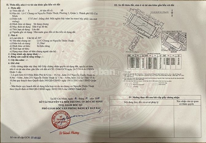 Chính chủ cần bán gấp giá rẻ căn hộ chung cư Nguyễn Thiện Thuật, Q.3