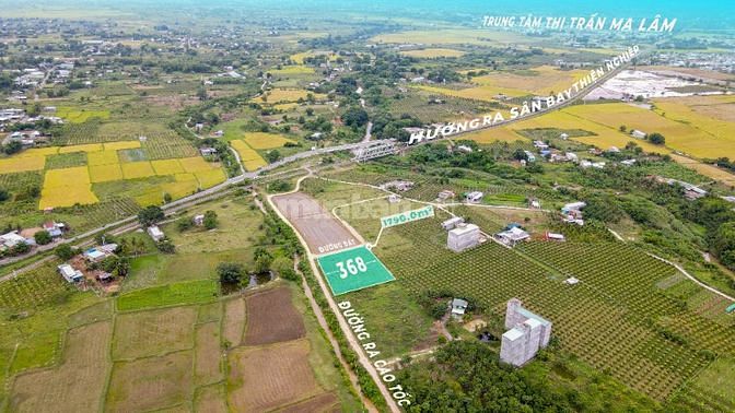 Bán 3 sào 8 đất vườn trung tâm Ma Lâm,2 mặt tiền đường liền kề cao tốc