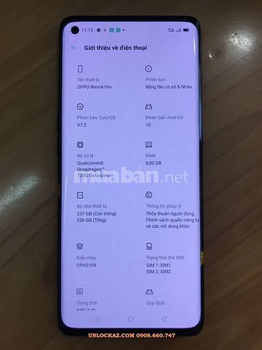 OPPO RENO 4 PRO 256GB LIKE NEW