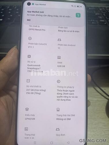 OPPO RENO 4 PRO 256GB LIKE NEW