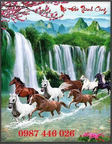 Tranh gạch men ốp tường đẹp hoa văn phòng khách HP9729