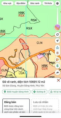 Giá hạt dẻ lô đất 8849,1M2 xã Sơn Giang, Huyện Sông Hinh, tỉnh phú yên