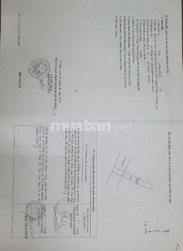 Bán nền đối diện chợ bến đò đu đủ (Khu Dân cư Giáo Viên Q.Ô Môn)