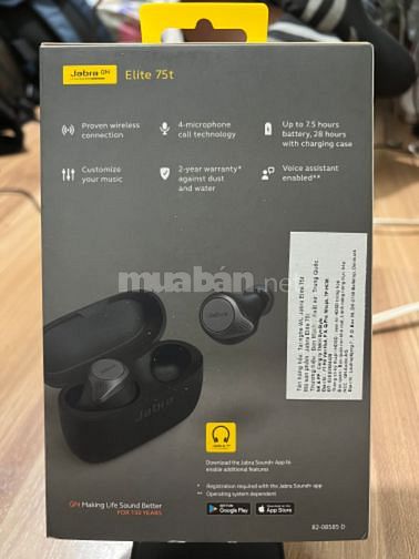 Tai nghe bluetooth Jabra Elite 75t