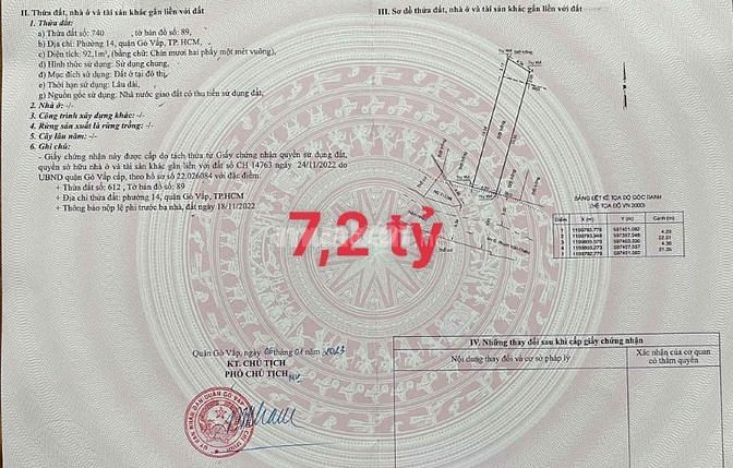 Đất mt Phạm Huy Thông P5 Gò Vấp: 4x15 giá 7.1 tỷ - 60 m2