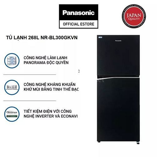 Tủ lạnh Panasonic Inverter 268 lít NR-BL300PKVN