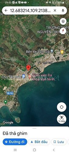 Bán đất MT chợ thị xã vạn thắng, DT 12x19 giá 1,7 tỷ