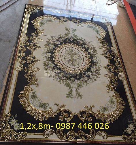 Thảm gạch - gạch thảm lát nền nhà phòng khách HP8363