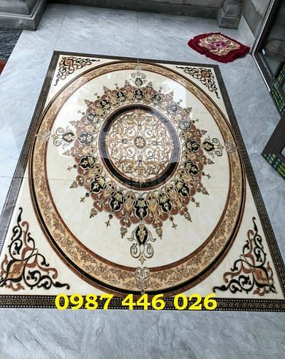 Thảm gạch - gạch thảm lát nền nhà phòng khách HP8363