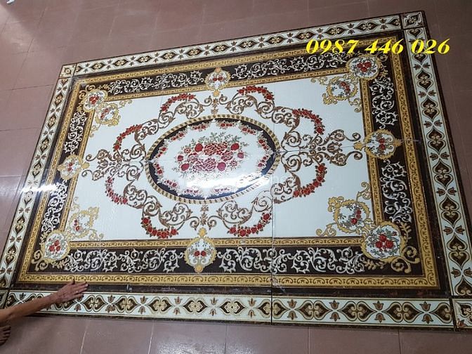 Thảm gạch - gạch thảm lát nền nhà phòng khách HP8363
