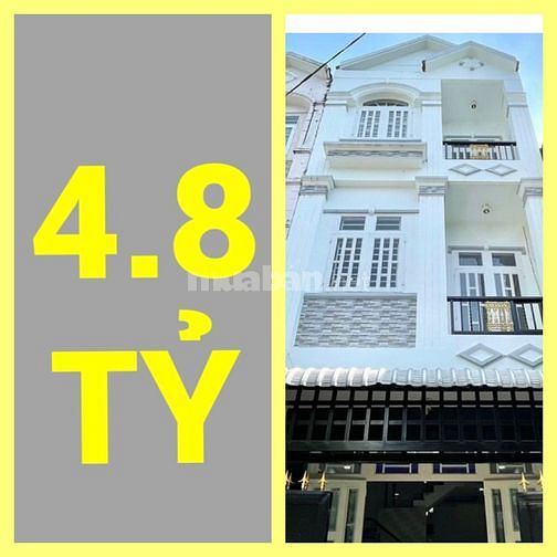 NHÀ 1 TRỆT 2 LẦU 4 PN-DT 4,35x12,5M-1806 HUỲNH TẤN PHÁT-ĐƯỜNG 6M