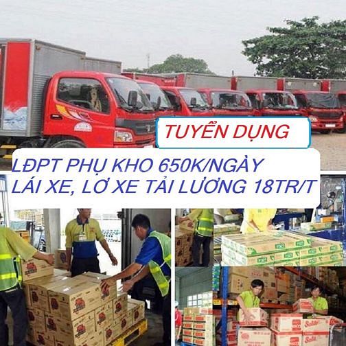 BÌNH THUẬN => Tài Xế Lơ Xe 18 Triệu LĐPT Xếp Bánh Kẹo Siêu Thị 650K/NG