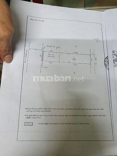 Mặt tiền hồng lạc,DT:4x20 cấp 4 nằm 2 mặt tiền trước sau vị trí kd