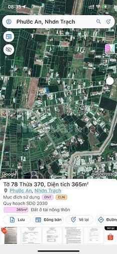 Cần bán gấp lô đất nền 365m2 giá chỉ 2,5 tỷ Phước An 