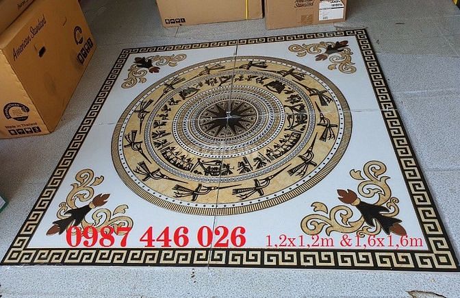 Gạch thảm vuông chiếu nghỉ hoa vuông HP87