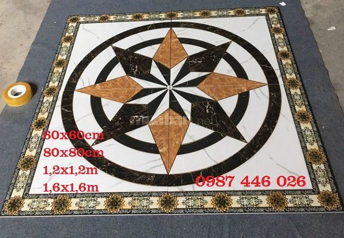Gạch thảm vuông chiếu nghỉ hoa vuông HP87