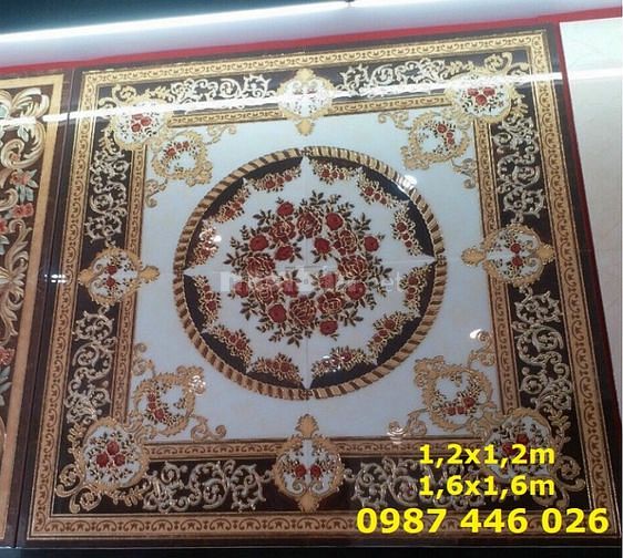 Gạch thảm vuông chiếu nghỉ hoa vuông HP87