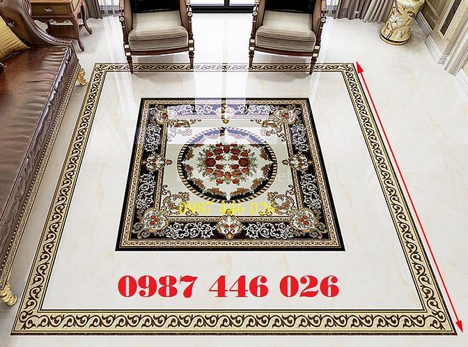 Gạch thảm vuông chiếu nghỉ hoa vuông HP87