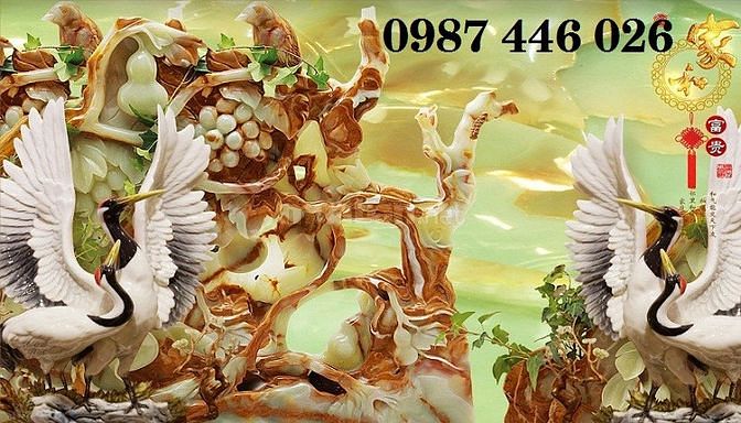 Tranh chim hạc- gạch tranh ốp tườn HP9668