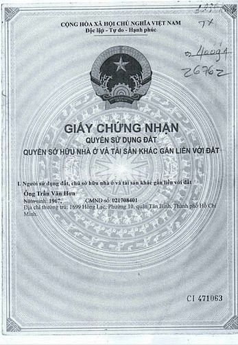 Chính Chủ Cần Bán Đất Quận 12 - Tp. HCM