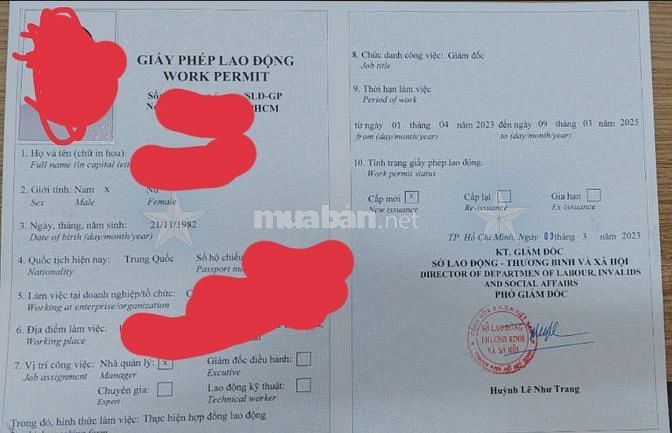 Nhận tư vấn hướng dẫn thủ tục xin giấy phép lao động cho người NN