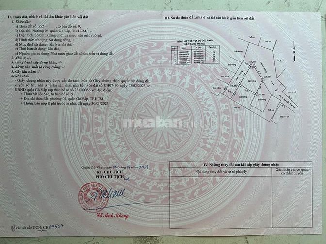 Bán Đất Thổ Cư sổ hồng chính chủ Nguyễn Thái Sơn, P4, Gò Vấp