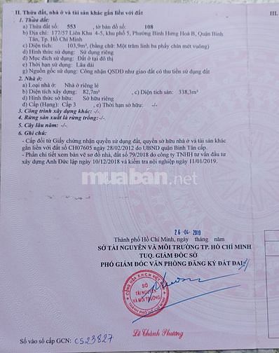 Bán nhà đúc kiên cố 1 lửng 3 lầu bề ngang 8m siêu đẹp Liên Khu 4-5