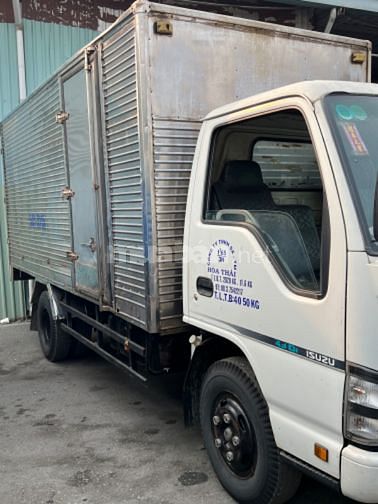 Tải ISUZU 2T dời 2008 màu trắng thùng inox kín cửa hông 