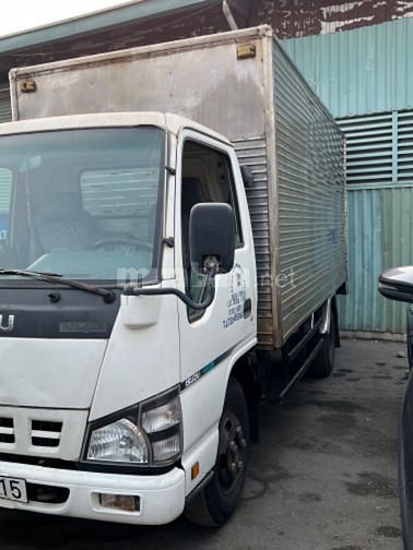 Tải ISUZU 2T dời 2008 màu trắng thùng inox kín cửa hông 