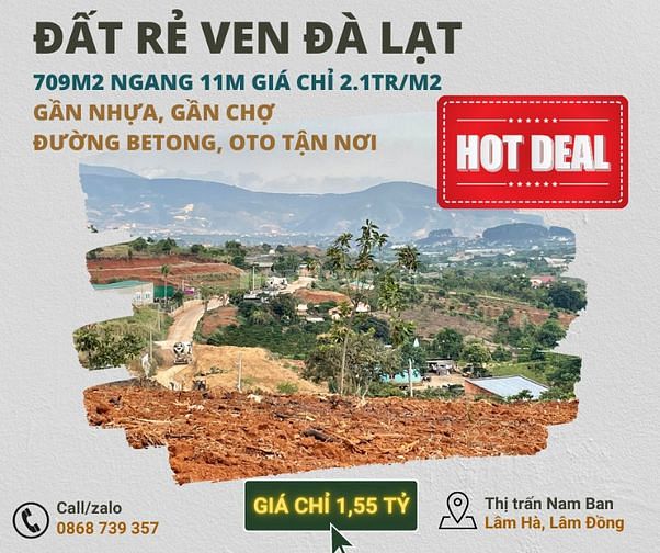 Siêu Phẩm TT Nam Ban Chỉ 2,2,tr/m2. Ngân Hàng Hỗ Trợ 50%