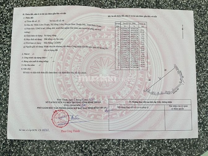 Bán 1,2 hecta đất CLN hồng liêm, có ao, vườn điều cách cao tốc 2km.