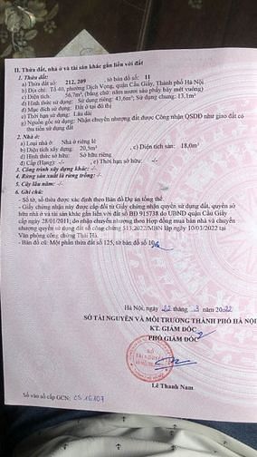 Bán nhà 10A ngõ 42 TRẦN THÁI TÔNG 44M 5 tầng 5.75 tỷ tặng nội thất