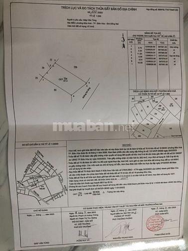 bán 4 lô sổ riêng thổ cư,p.Bửu Hoà,Biên Hoà,Đ.Nai giá 1,8 tỷ