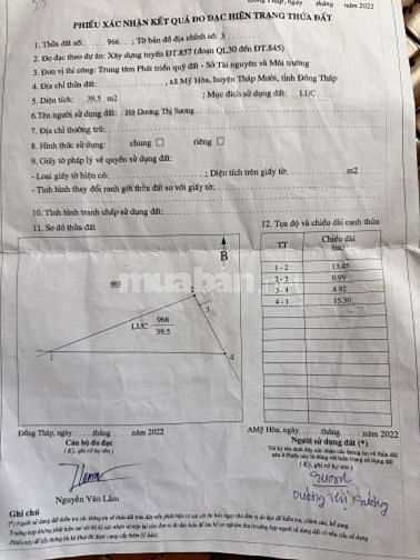 Đất chính chủ Cần Bán, mặt tiền 40m