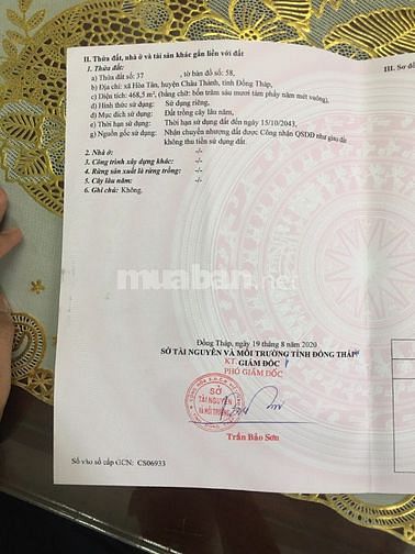 Nền mặt tiền đường Nhựa gần chợ Xẻo Mát